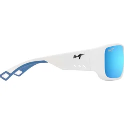 Lunettes de soleil Maui Jim Keha Blanc Mat Bleu Hawaï Minéral SuperThin