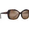 Lunettes de soleil Maui Jim Orchid Shiny Dark Havana Brone Hcl Minéral Superthin