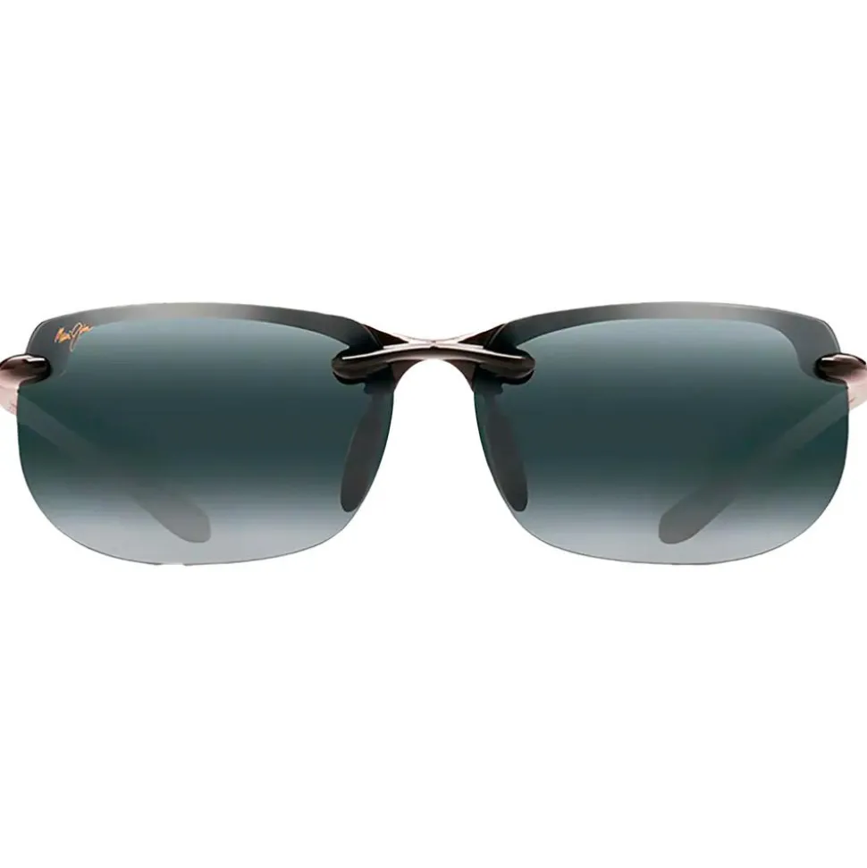 Lunettes de soleil Maui Jim Banyans Asian Fit Noir Brillant Neutral Grey MauiBrilliant