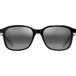 Lunettes de soleil Maui Jim Makuahine Asian Fit Noir Brillant Neutral Grey Minéral Superthin