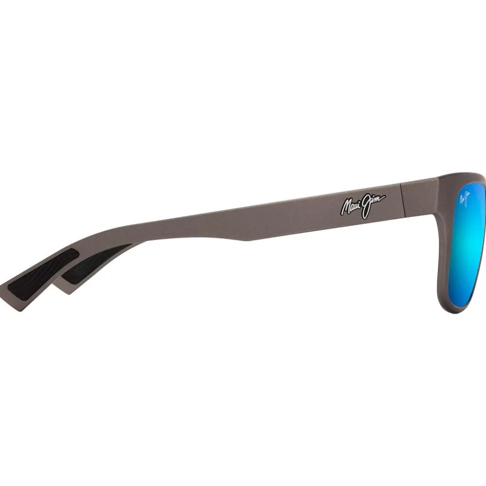 Lunettes de soleil Maui Jim Kapeau Metal Matte Grey Blue Hawaii Mineral Superthin