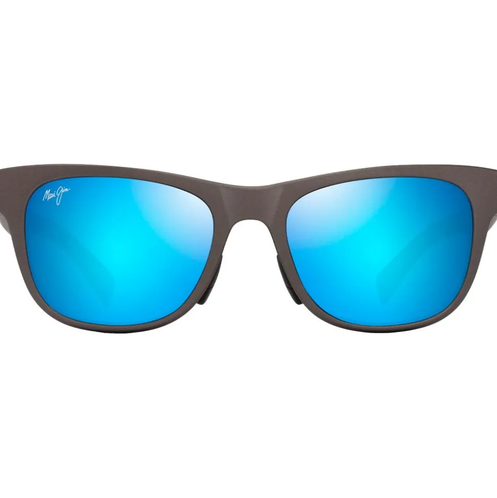 Lunettes de soleil Maui Jim Kapeau Metal Matte Grey Blue Hawaii Mineral Superthin