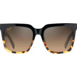 Lunettes de soleil Maui Jim Rooftops Noir Ecaille Hcl Bronze Mineral Superthin
