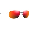 Lunettes de soleil Maui Jim Ohai Noir Mat Hawaii Lava MauiBrilliant