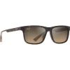 Lunettes de soleil Maui Jim Okina Shiny Dark Havana Bronze Hcl Minéral Superthin