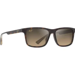 Lunettes de soleil Maui Jim Okina Shiny Dark Havana Bronze Hcl Minéral Superthin