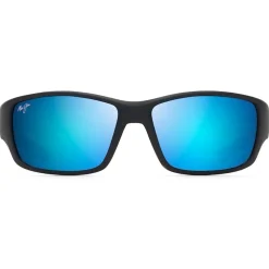 Lunettes de soleil Maui Jim Local Kine Soft Black Bleu Hawaï Minéral Superthin