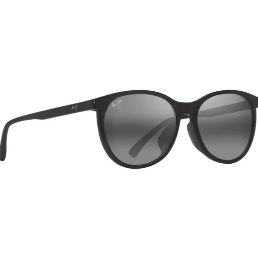 Lunettes de soleil Maui Jim Alahee Shiny Black Neutral Grey Minéral Superthin