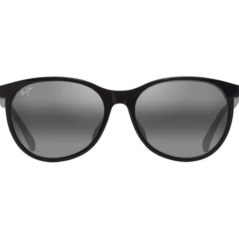 Lunettes de soleil Maui Jim Alahee Shiny Black Neutral Grey Minéral Superthin