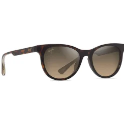 Lunettes de soleil Maui Jim Lonomea Shiny Dark Havana Bronze Hcl Minéral Superthin
