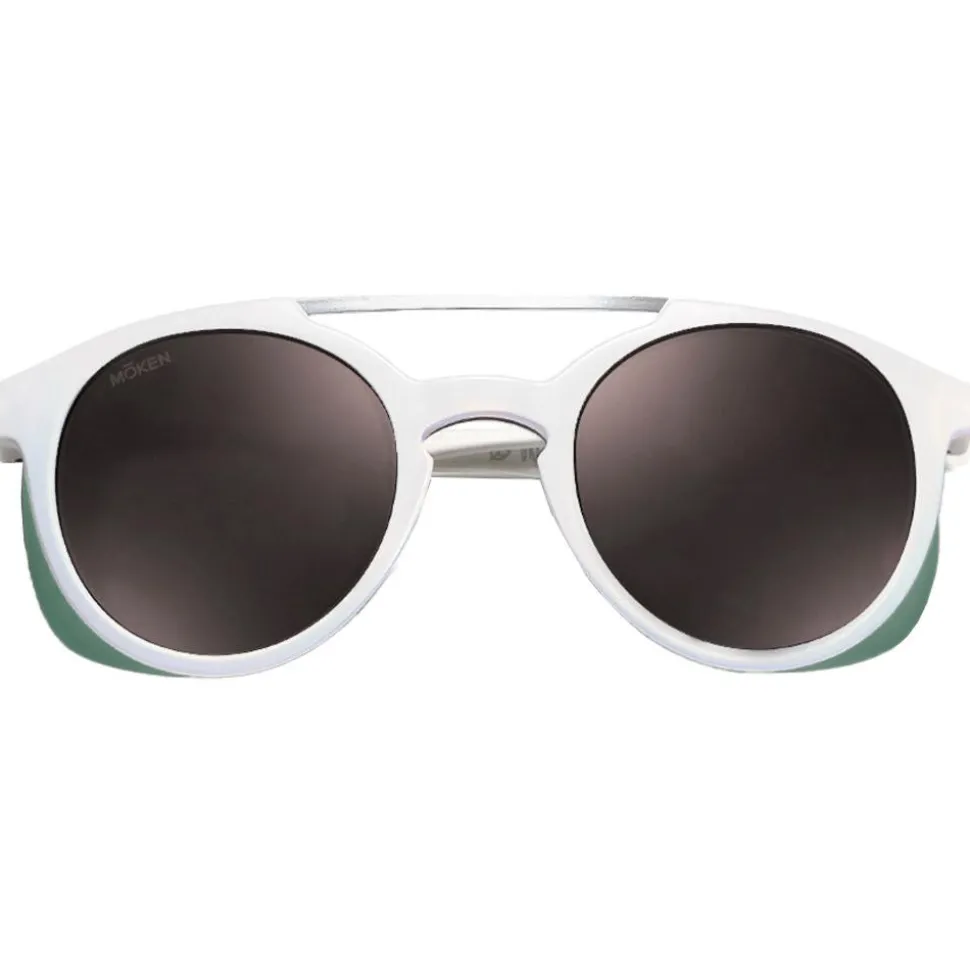 Lunettes de soleil Moken Vision Hawkins White Green Grey Cat.4
