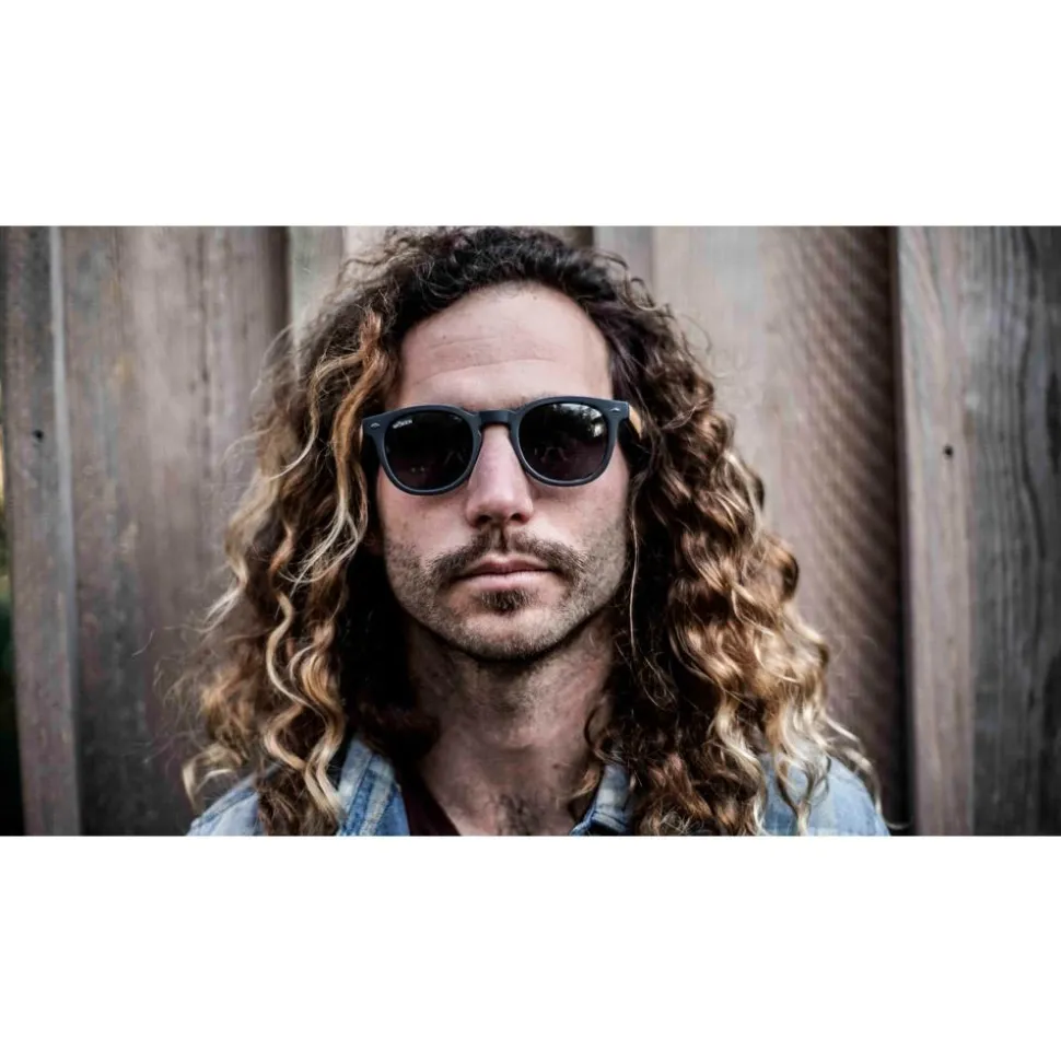 Lunettes de soleil Moken Vision Woody Black Wood Grey Cat 3 Polarized