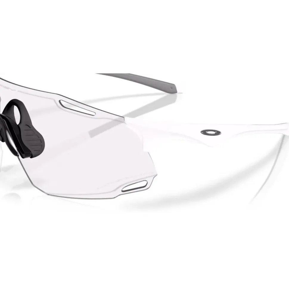 Lunettes de soleil Oakley Cybr Dyno Matte White Clear To Black Iridium Photochromic