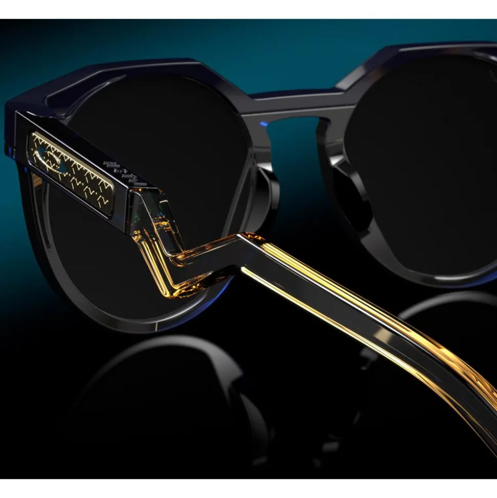 Lunettes de soleil Oakley Hstn Kylian Mbappé Signature Series HSTN Prizm 24K polarized Navy Transparent Blue