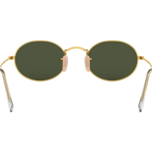 Lunettes de soleil Ray Ban RB3547 Oval Metal Polished Gold Green G-15
