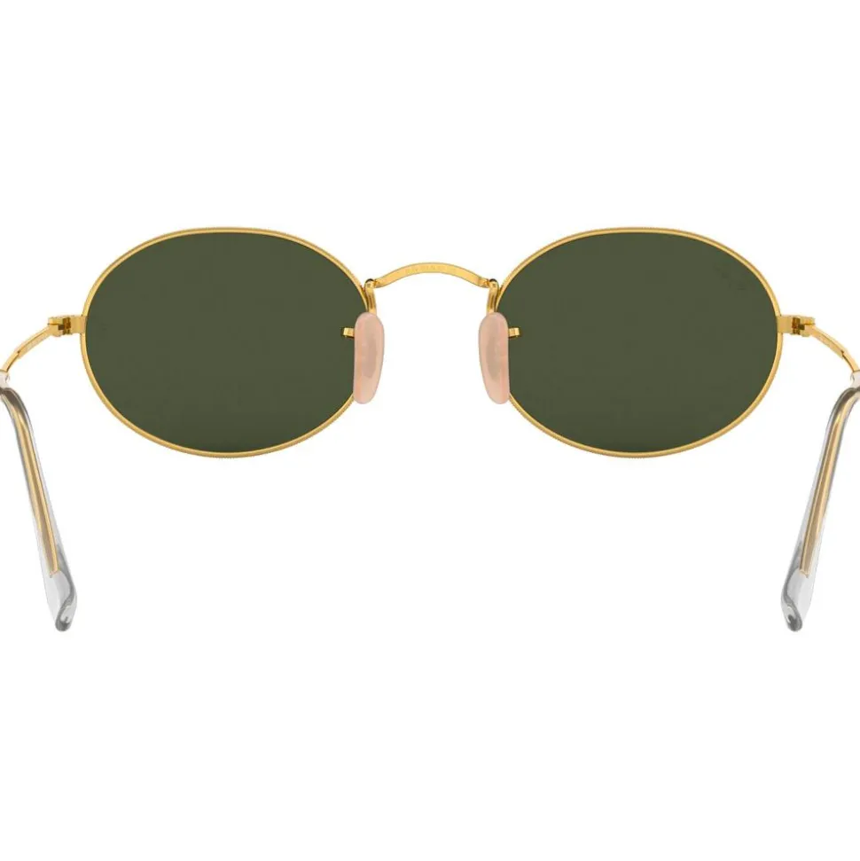 Lunettes de soleil Ray Ban RB3547 Oval Metal Polished Gold Green G-15