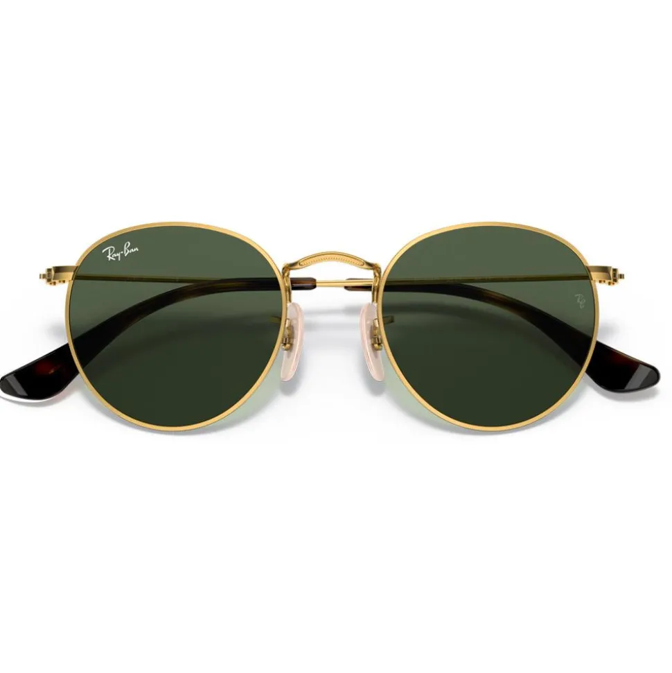 Lunettes de soleil Ray Ban Round Kids Polished Arista Gold Dark Green