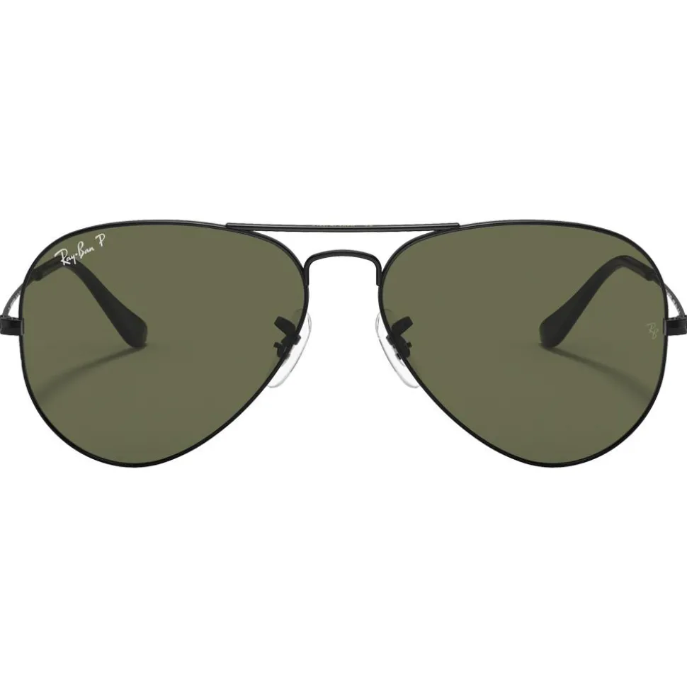 Lunettes de soleil Ray Ban RB3025 Aviator Matte Black Green G-15 Polarized