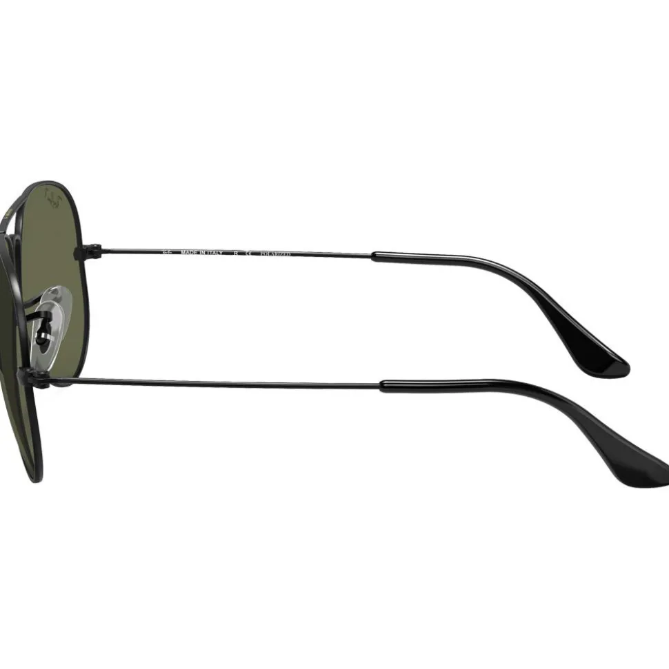 Lunettes de soleil Ray Ban RB3025 Aviator Matte Black Green G-15 Polarized