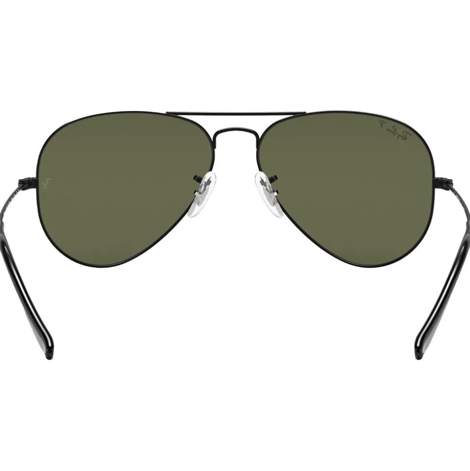 Lunettes de soleil Ray Ban RB3025 Aviator Matte Black Green G-15 Polarized