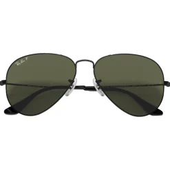 Lunettes de soleil Ray Ban RB3025 Aviator Matte Black Green G-15 Polarized