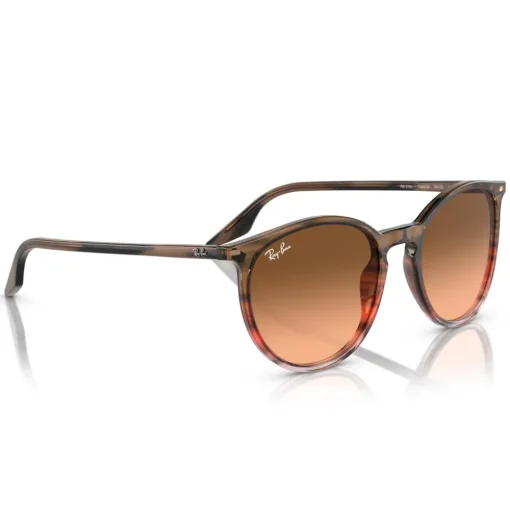 Lunettes de soleil Ray Ban RB2204 Polished Striped Red Brown Gradient Black Pink