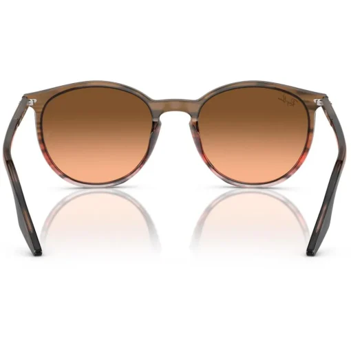 Lunettes de soleil Ray Ban RB2204 Polished Striped Red Brown Gradient Black Pink