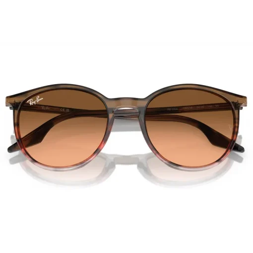 Lunettes de soleil Ray Ban RB2204 Polished Striped Red Brown Gradient Black Pink