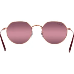 Lunettes de soleil Ray Ban RB3565 Jack Polished Rose Gold Chromance Gold Red Polar