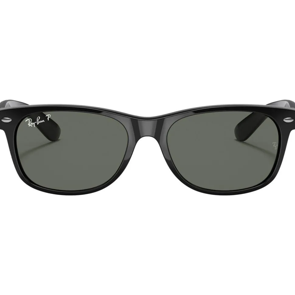 Lunettes de soleil Ray Ban RB2132 New Wayfarer Classic Polished Black Green Polarized