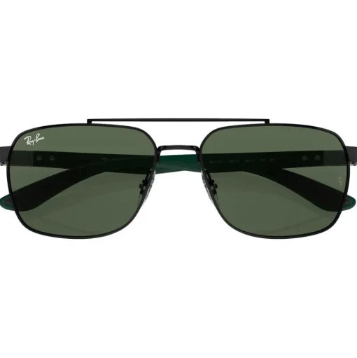 Lunettes de soleil Ray Ban RB3701 Polished Black Green G-15