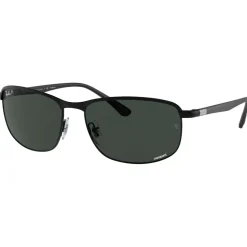 Lunettes de soleil Ray Ban RB3671CH Matte Black Chromance Dark Grey Polar