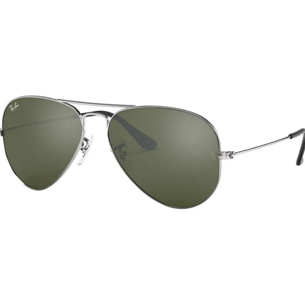 Lunettes de soleil Ray Ban RB3025 Aviator Polished Silver Grey