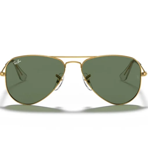 Lunettes de soleil Ray Ban Aviator Kids Polished Arista Gold Dark Green