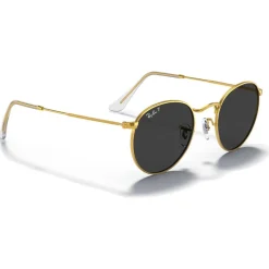 Lunettes de soleil Ray Ban RB3447 Round Metal Polished Gold Polar Black