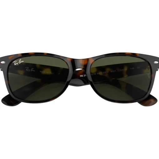 Lunettes de soleil Ray Ban RB2132 New Wayfarer Classic Polished Tortoise Green G-15