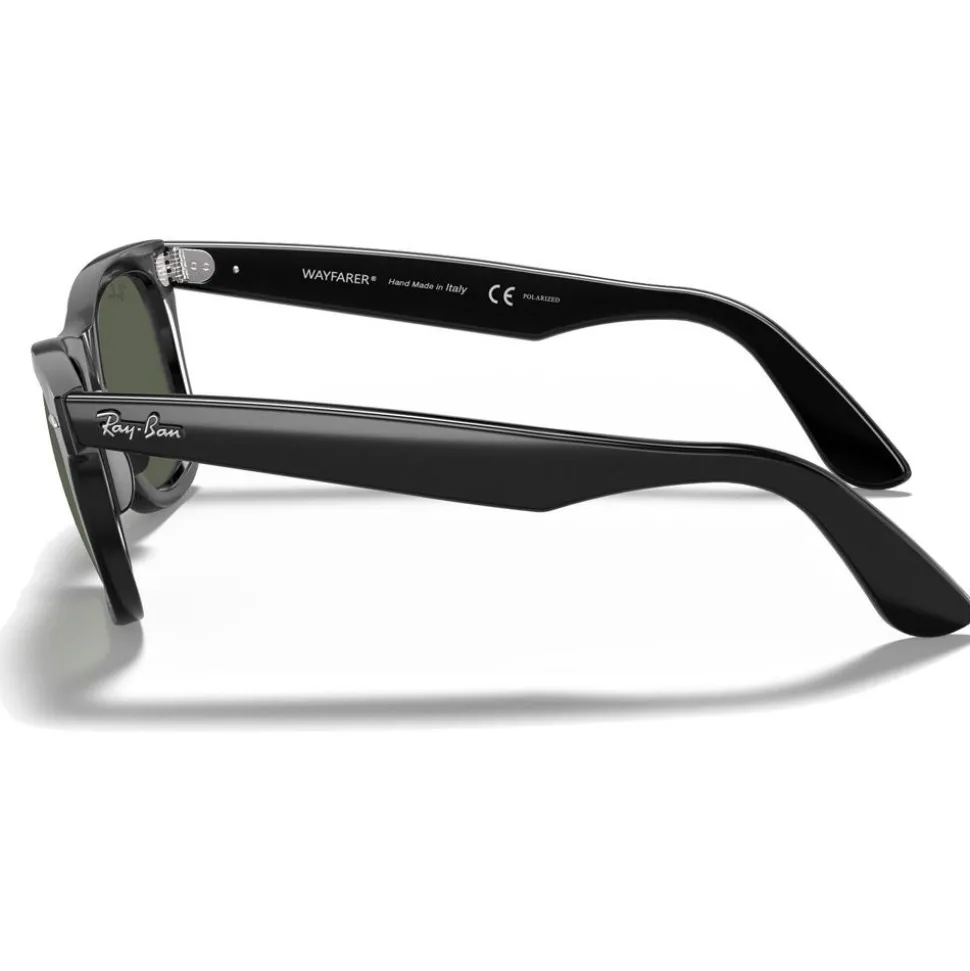 Lunettes de soleil Ray Ban RB2140 Original Wayfarer Classic Polished Black Polar Green