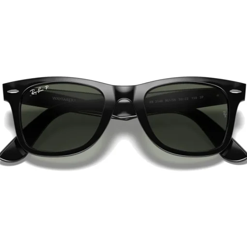 Lunettes de soleil Ray Ban RB2140 Original Wayfarer Classic Polished Black Polar Green