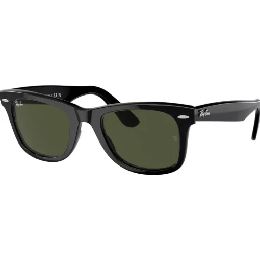 Lunettes de soleil Ray Ban RB2140 Original Wayfarer Classic Polished Black Green G-15