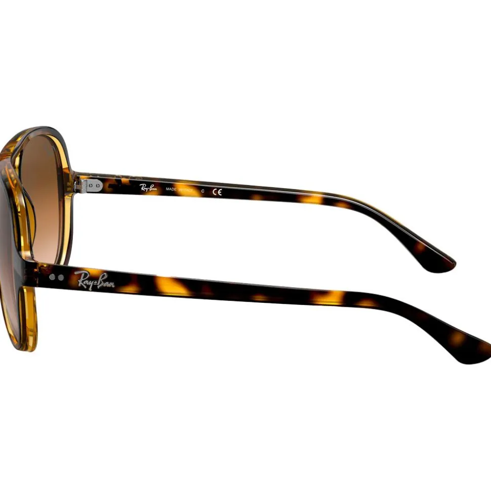 Lunettes de soleil Ray Ban RB4125 Cats 5000 Classic Polished Light Havana Gradient Light Brown