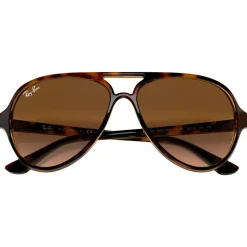 Lunettes de soleil Ray Ban RB4125 Cats 5000 Classic Polished Light Havana Gradient Light Brown