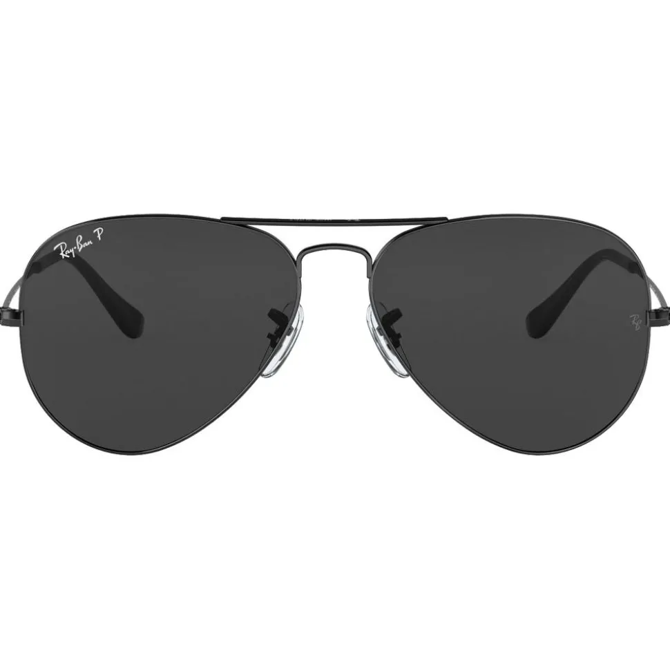 Lunettes de soleil Ray Ban RB3025 Aviator Polished Black Total Black Polar
