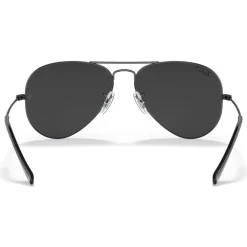 Lunettes de soleil Ray Ban RB3025 Aviator Polished Black Total Black Polar