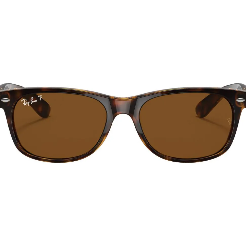 Lunettes de soleil Ray Ban RB2132 New Wayfarer Classic Polished Tortoise Brown B-15 Polarized