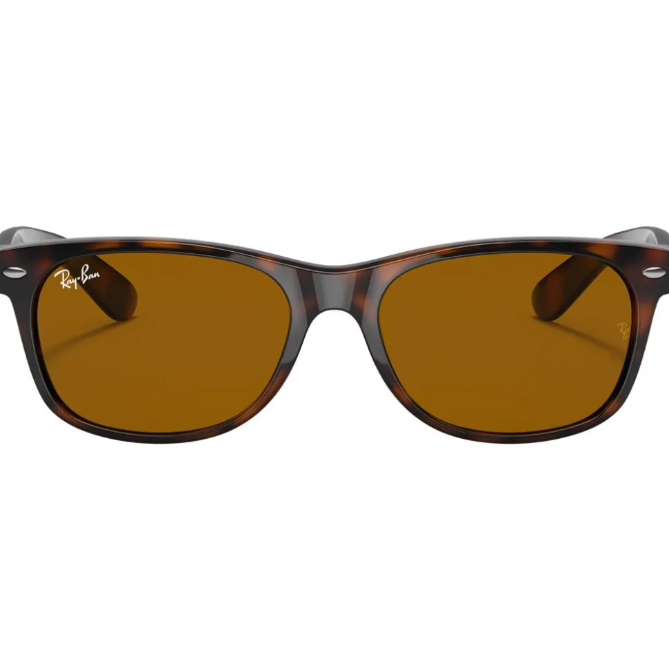 Lunettes de soleil Ray Ban RB2132 New Wayfarer Classic Polished Light Havana Brown B-15