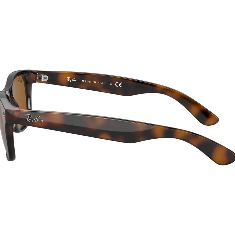 Lunettes de soleil Ray Ban RB2132 New Wayfarer Classic Polished Light Havana Brown B-15
