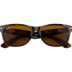 Lunettes de soleil Ray Ban RB2132 New Wayfarer Classic Polished Light Havana Brown B-15