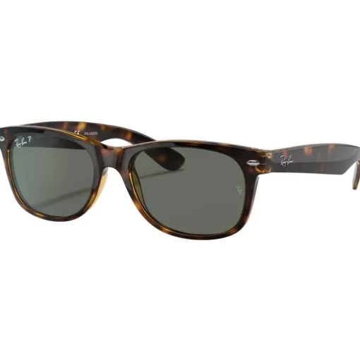 Lunettes de soleil Ray Ban RB2132 New Wayfarer Classic Polished Tortoise Green G-15 Polarized