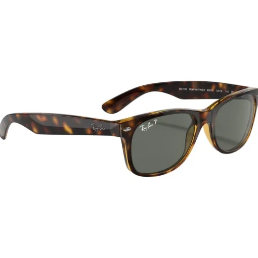 Lunettes de soleil Ray Ban RB2132 New Wayfarer Classic Polished Tortoise Green G-15 Polarized