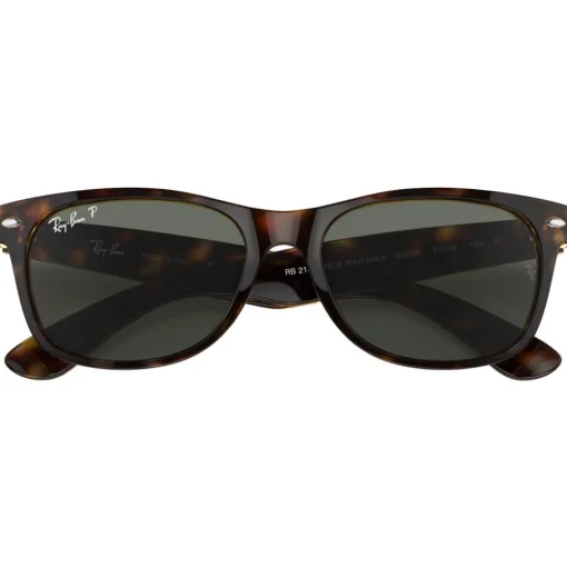 Lunettes de soleil Ray Ban RB2132 New Wayfarer Classic Polished Tortoise Green G-15 Polarized